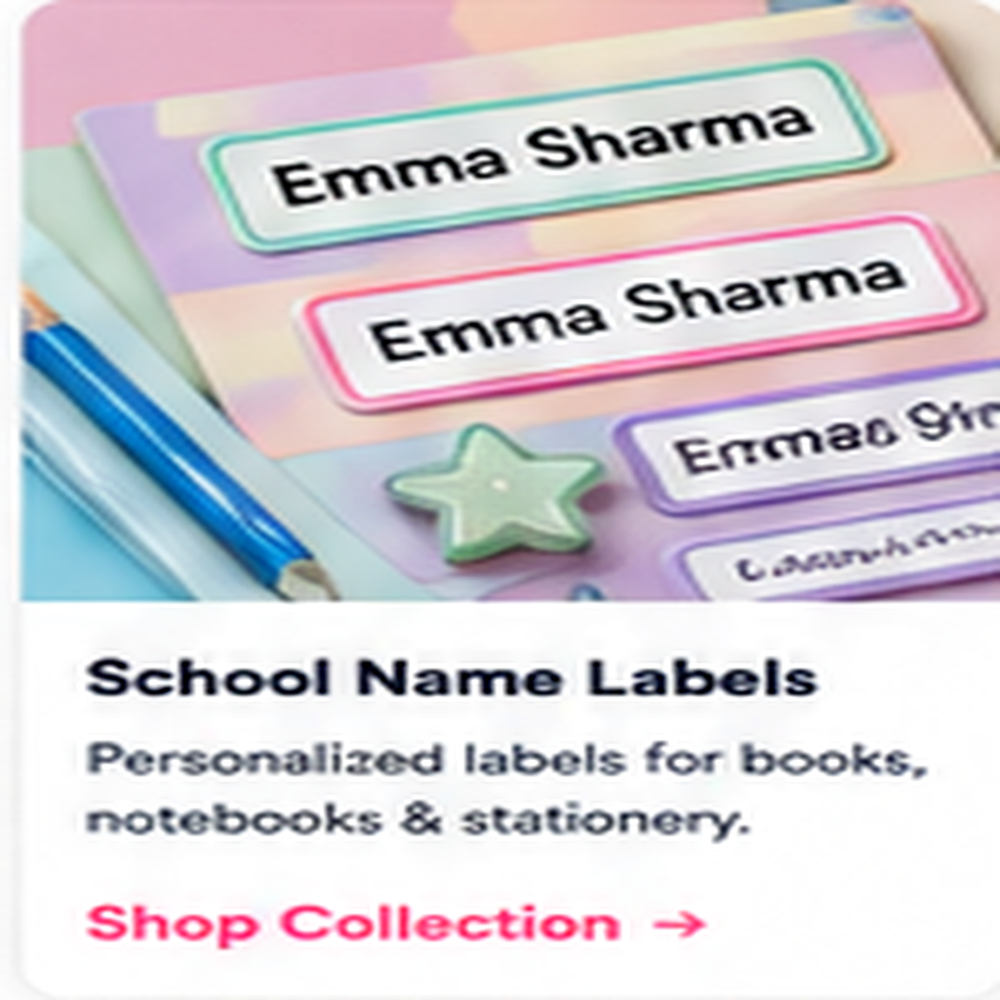 School Name Stickers